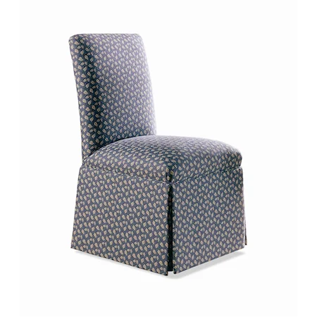 Upholstered Dining Chair with Tight Back and Skirt